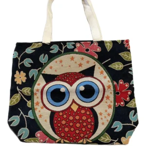 Draagtas met grote uil