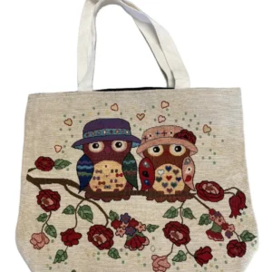 Draagtas met uilenpaartje