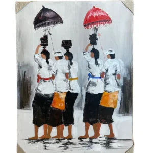 Schilderij 'Indonesische vrouwen'